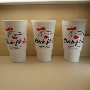 2026 Chick-Fil-A Doodles Collector Reusable Classic Cup No Lids/Straws Set Of 3